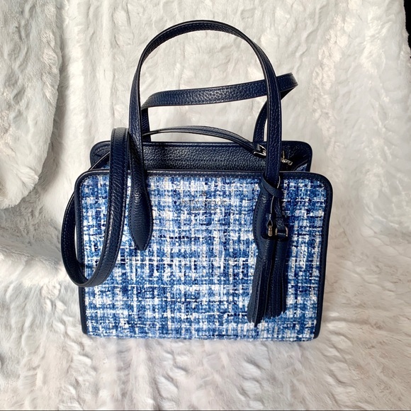 Kate Spade blue tweed satchel NWT - Picture 2 of 6